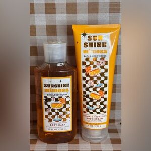 NEW B&BW 🌞 Sunshine Mimosa , full size body wash & body cream set